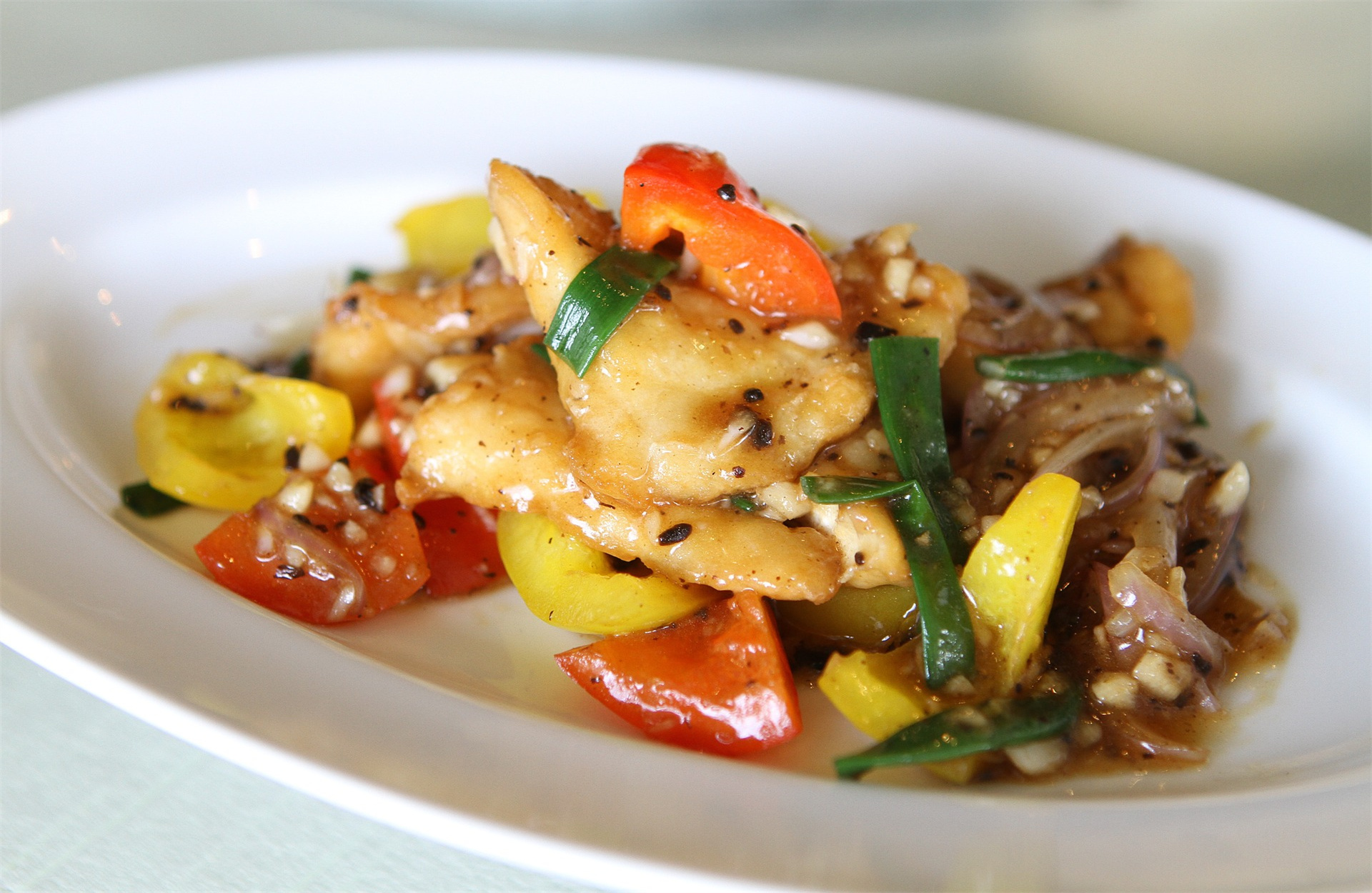 Stir-fried Fish Fillets with Bell Peppers